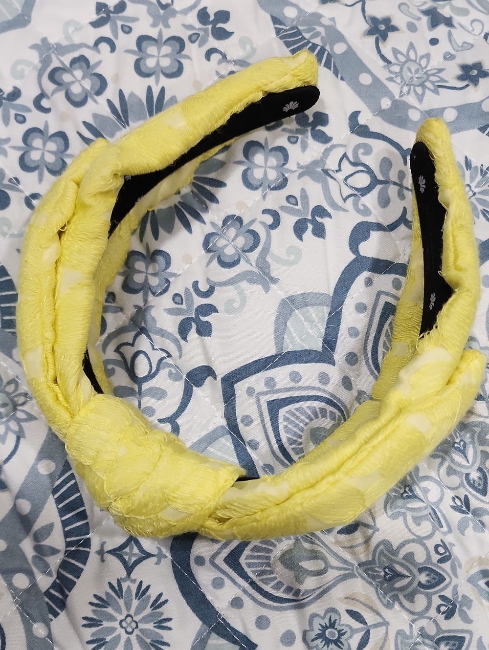 Lele Sadoughi Yellow Knotted Floral Headband